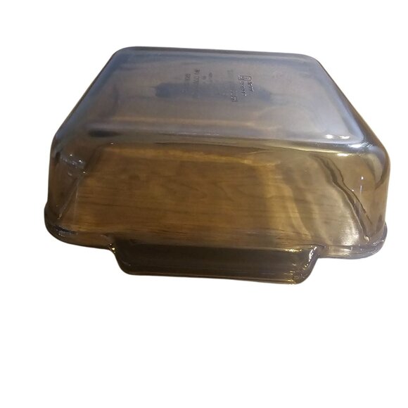 Anchor Hocking Amber Square Baking Glass 8" brown dish 2qt colorful kitchen bake - Picture 4 of 6